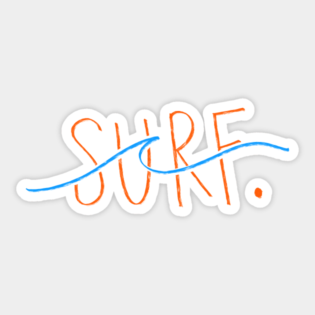 Surf Lettering Sticker by AlishaMSchil